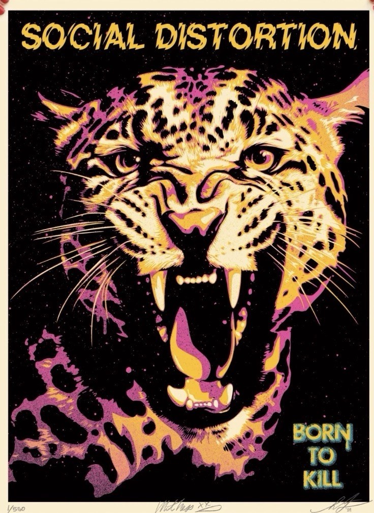 Obey Born To Kill Print Social Distortion Signed Shepard Fairey Presale 9/25 Obey Born To Kill Print Social Distortion Signed Shepard Fairey Presale 9/25