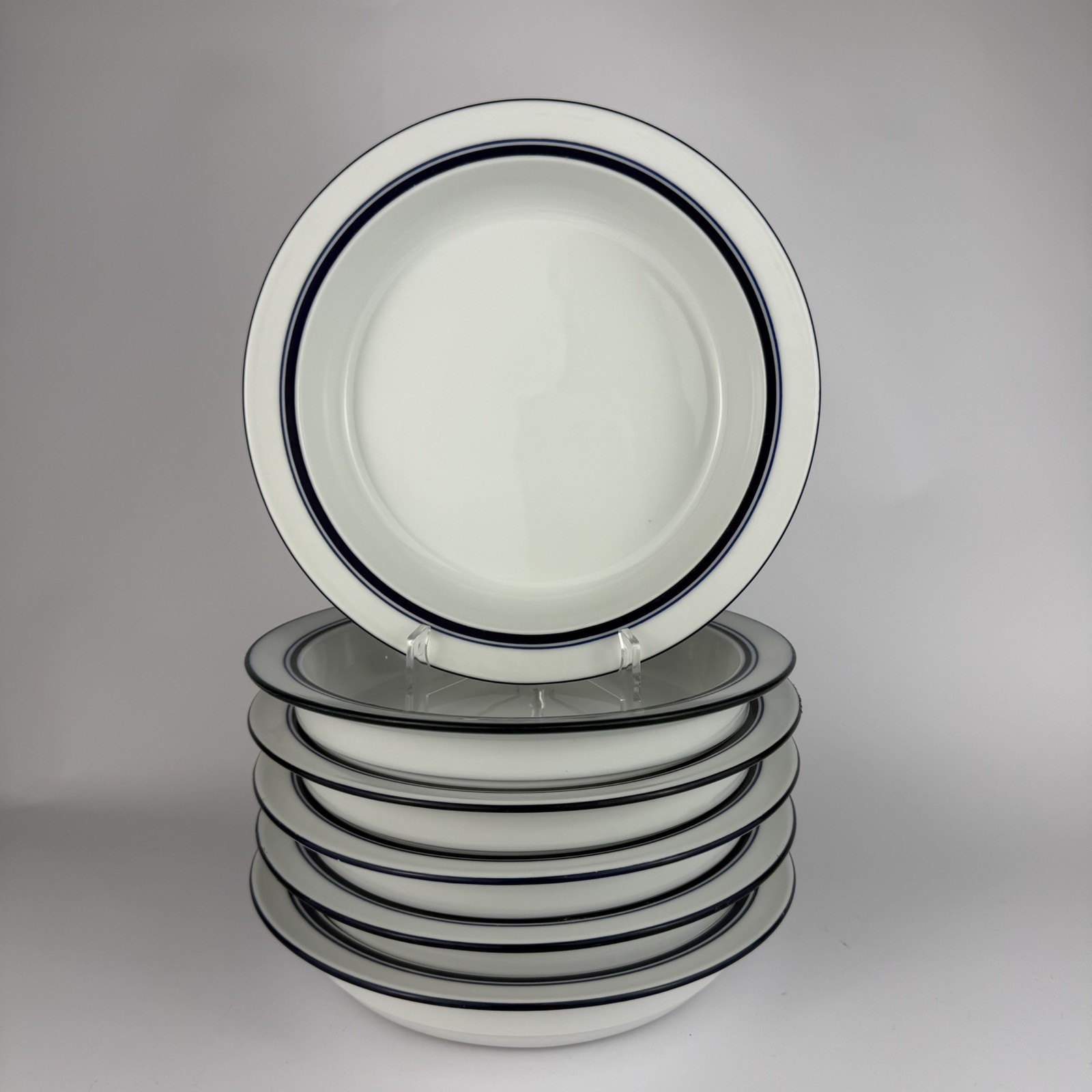 Dansk Bistro Christianshavn Blue 8” Rim Soup Pasta Bowls Portugal Set of 6 Dansk Bistro Christianshavn Blue 8” Rim Soup Pasta Bowls Portugal Set of 6