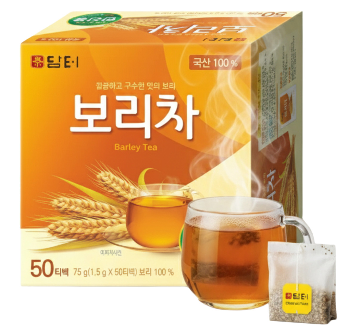 DAMTUH Korean Barley Tea 담터 보리차 - Roasted Boricha Mugicha Herbal Tea Bags