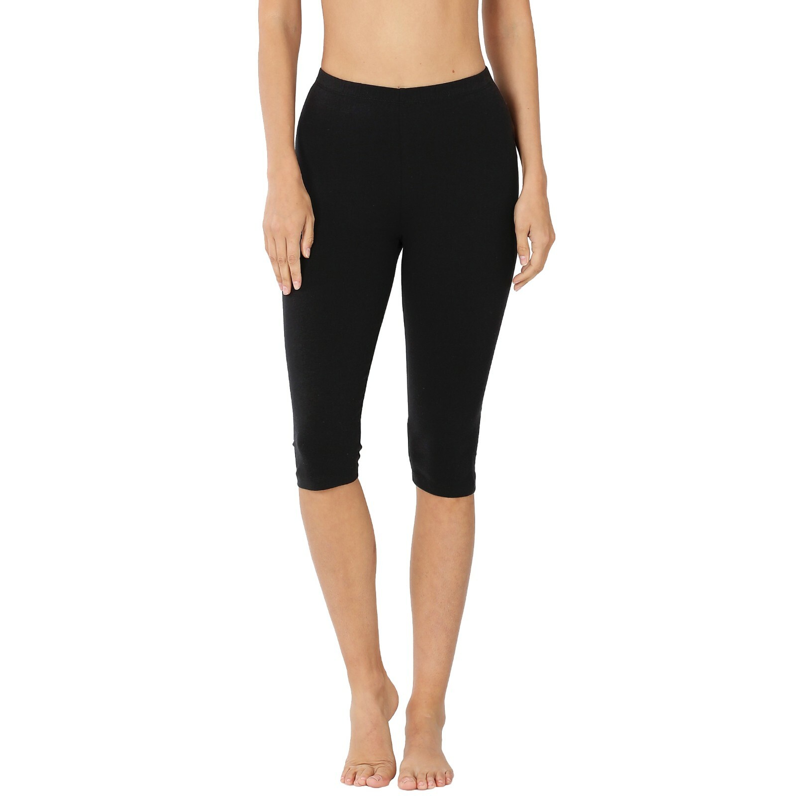 Zenana Premium Cotton Capri Knee Length Leggings (S-3X)
