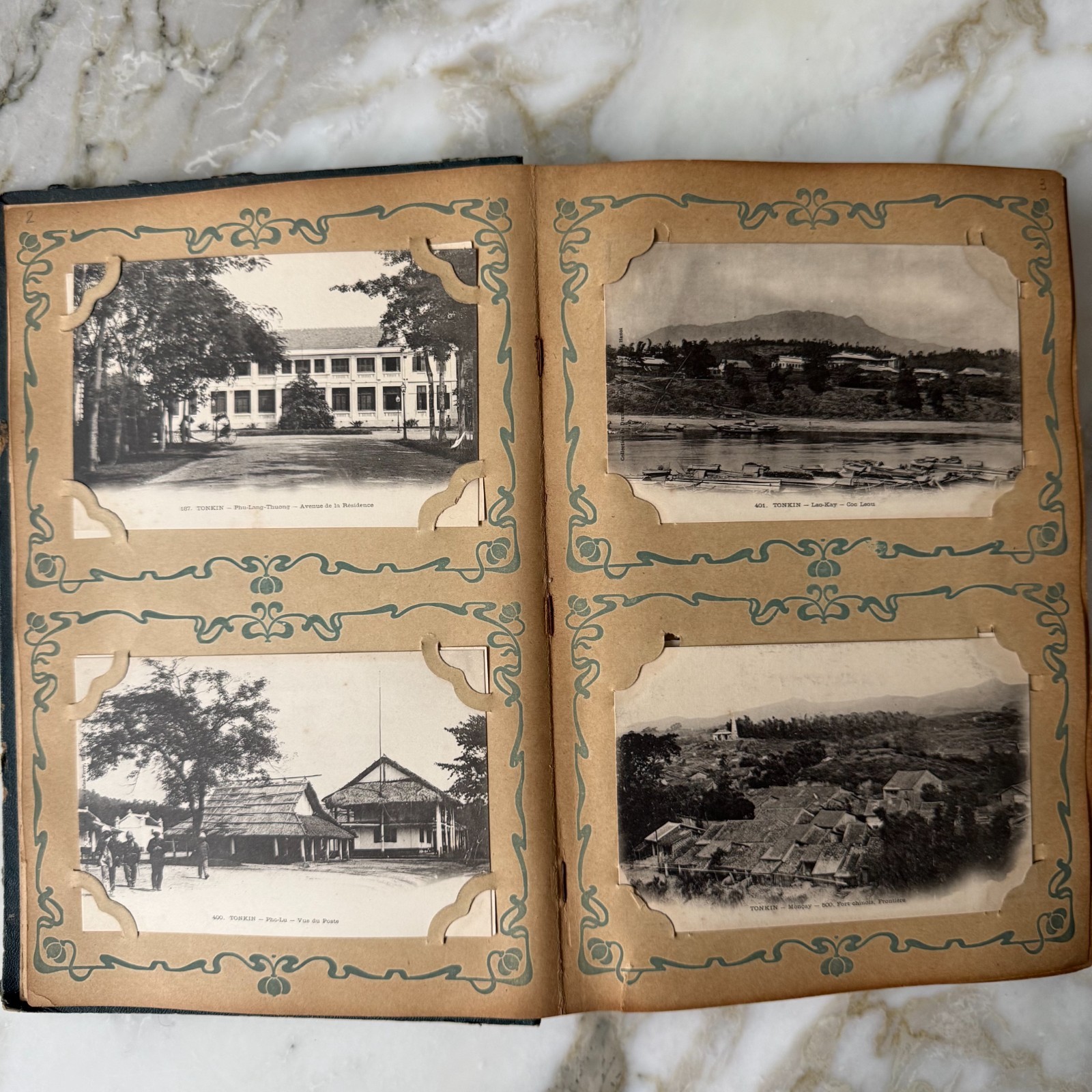 Antique album illustrated postcards Indochina Vietnam P Dieulefils postcard MX228