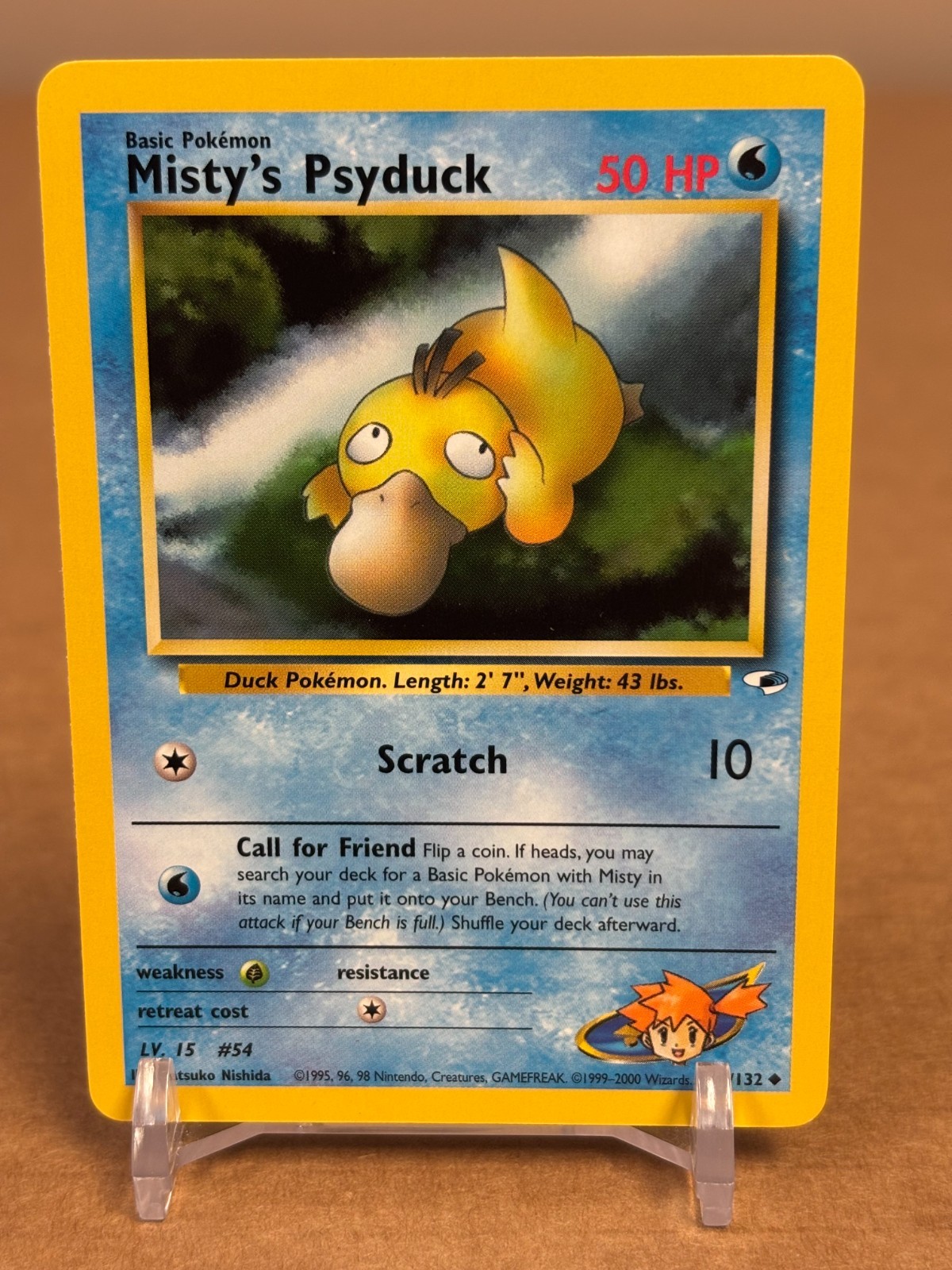 2000 Pokemon #54/132 Misty\'s Psyduck (Gym Heroes) NM 2000 Pokemon #54/132 Misty\'s Psyduck (Gym Heroes) NM
