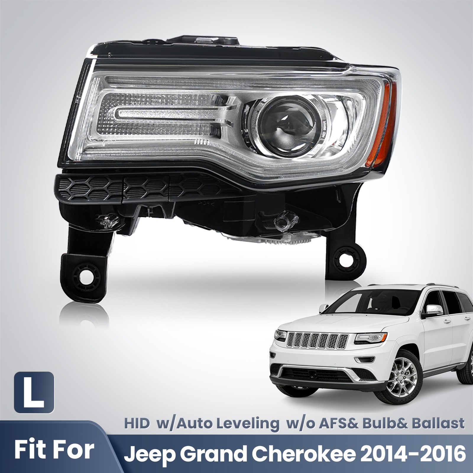2014-2016 Jeep Grand Cherokee HID/Xenon Headlight Left Driver Side 68111001AM