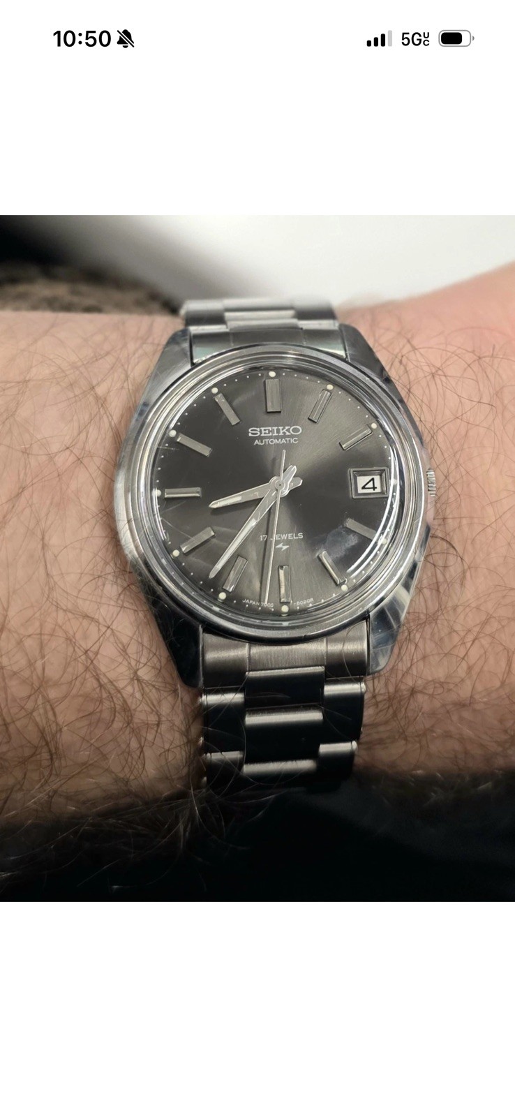 Vintage Seiko 7005-8027 July 1974 Automatic - Just Serviced deep Gray Dial Vintage Seiko 7005-8027 July 1974 Automatic - Just Serviced deep Gray Dial