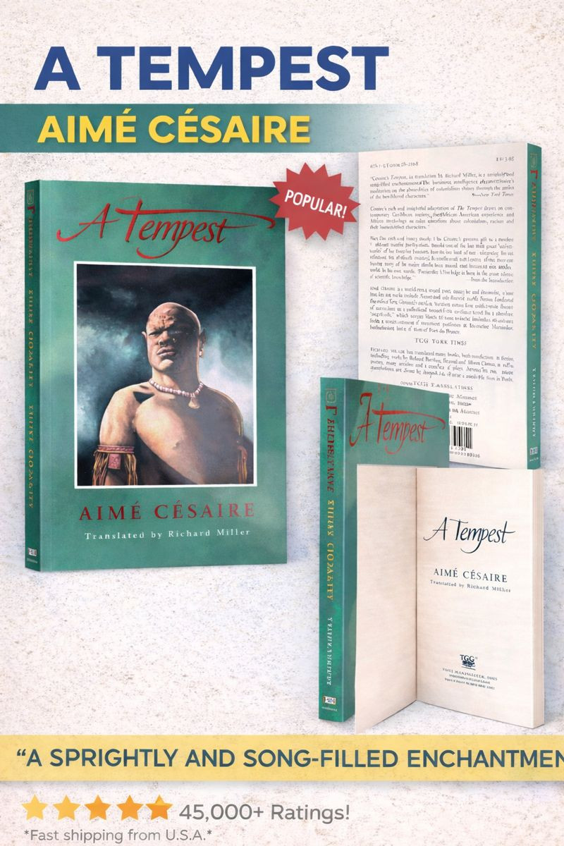 A Tempest by Aimé Césaire Paperback (Used) Caribbean Reimagining of Shakespeare