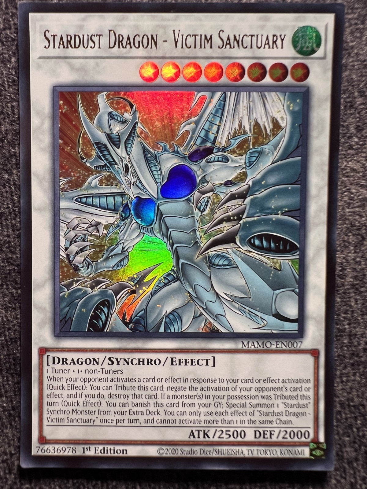 Yugioh Stardust Dragon - Victim Sanctuary MAMO-EN007 Ultra Rare 1st Edition NM