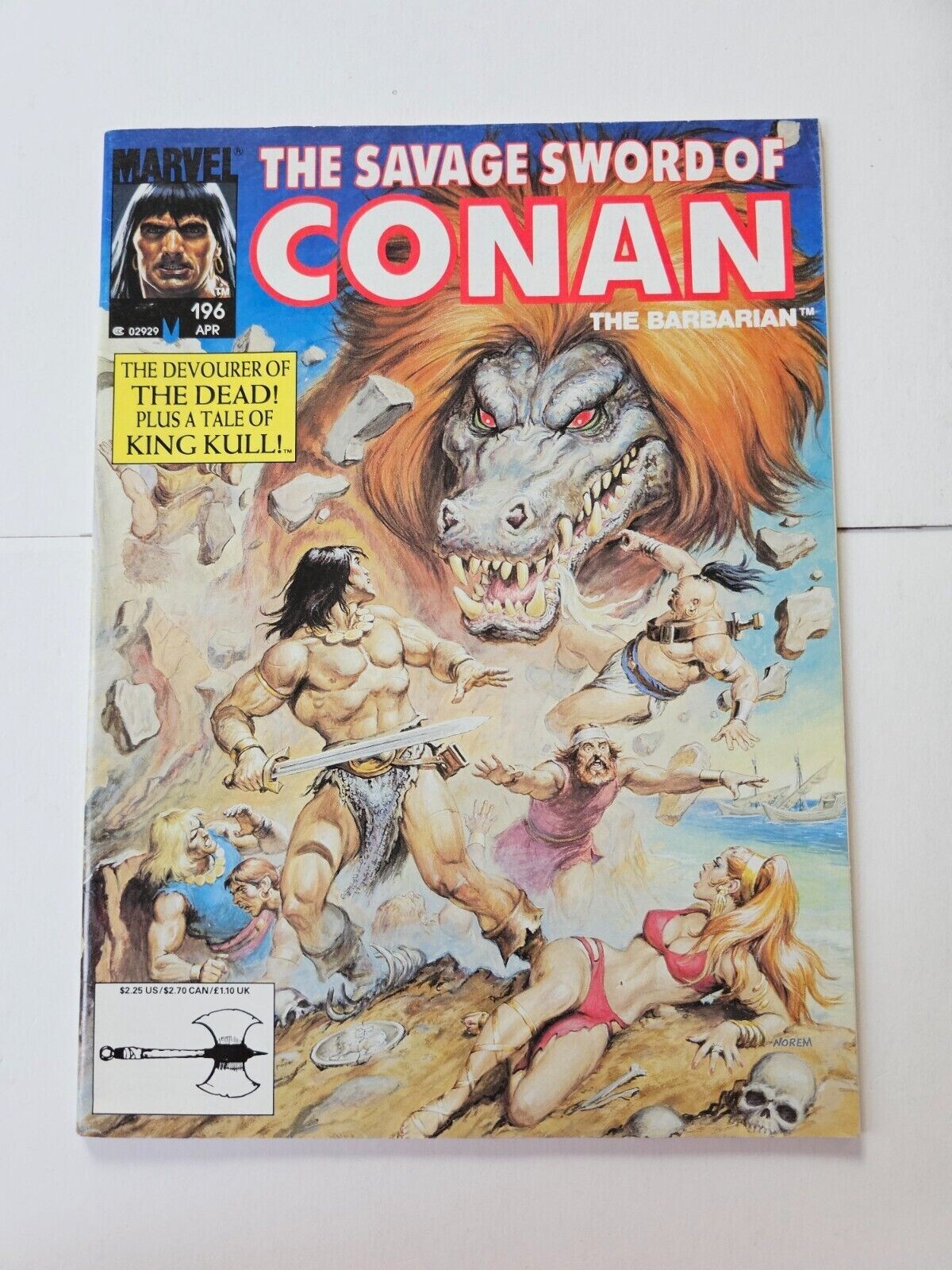 SAVAGE SWORD OF CONAN 196 - Cameo appearance of Ammut (Eater of the Dead) 1992