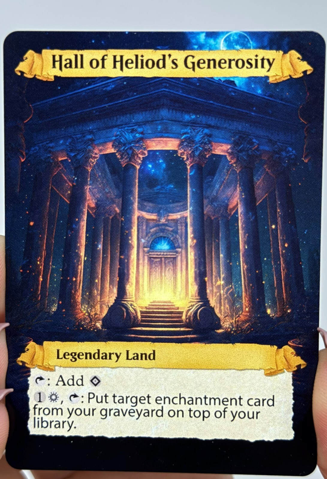 Hall of Heliod\'s Generosity Proxy Card with Custom designed art