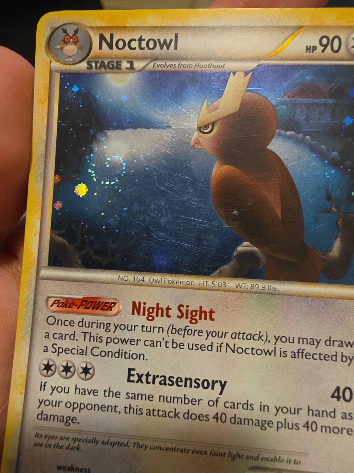 SWIRL🌀Noctowl 8/123 Holo Rare HeartGold & SoulSilver Pokemon SWIRL🌀Noctowl 8/123 Holo Rare HeartGold & SoulSilver Pokemon