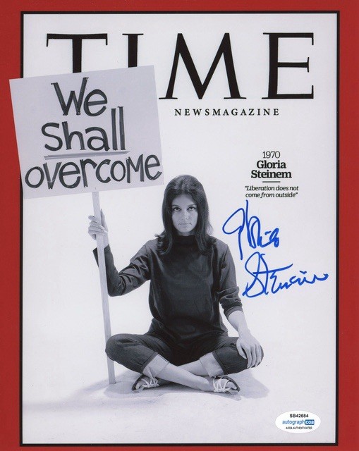 Gloria Steinem Signed Autographed 8x10 Time Magazine Photo Picture ACOA COA