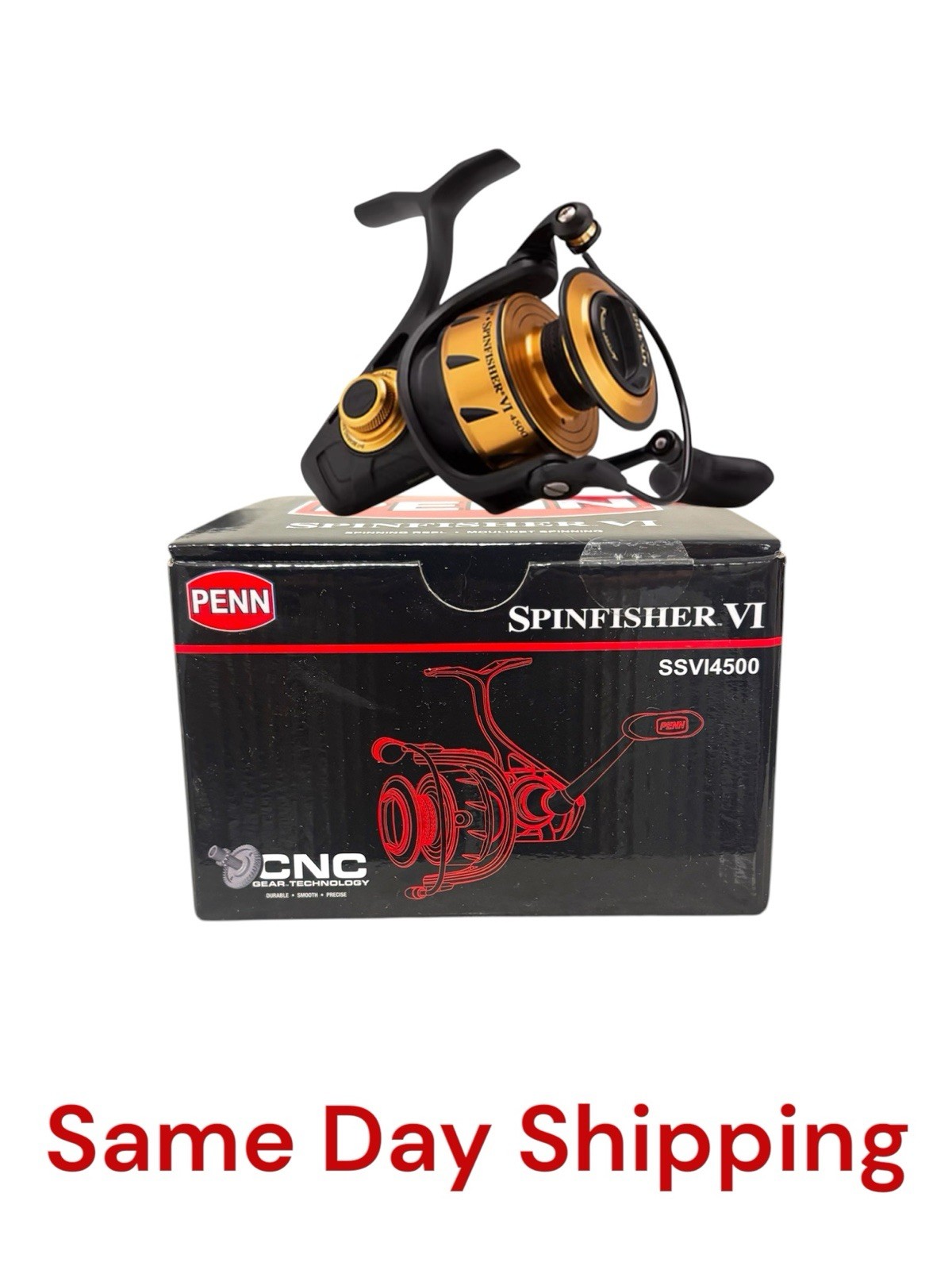PENN SSVI4500 Spinfisher VI Spinning Fishing Reel IPX5 Gear Ratio 6.2:1 SSVI4500