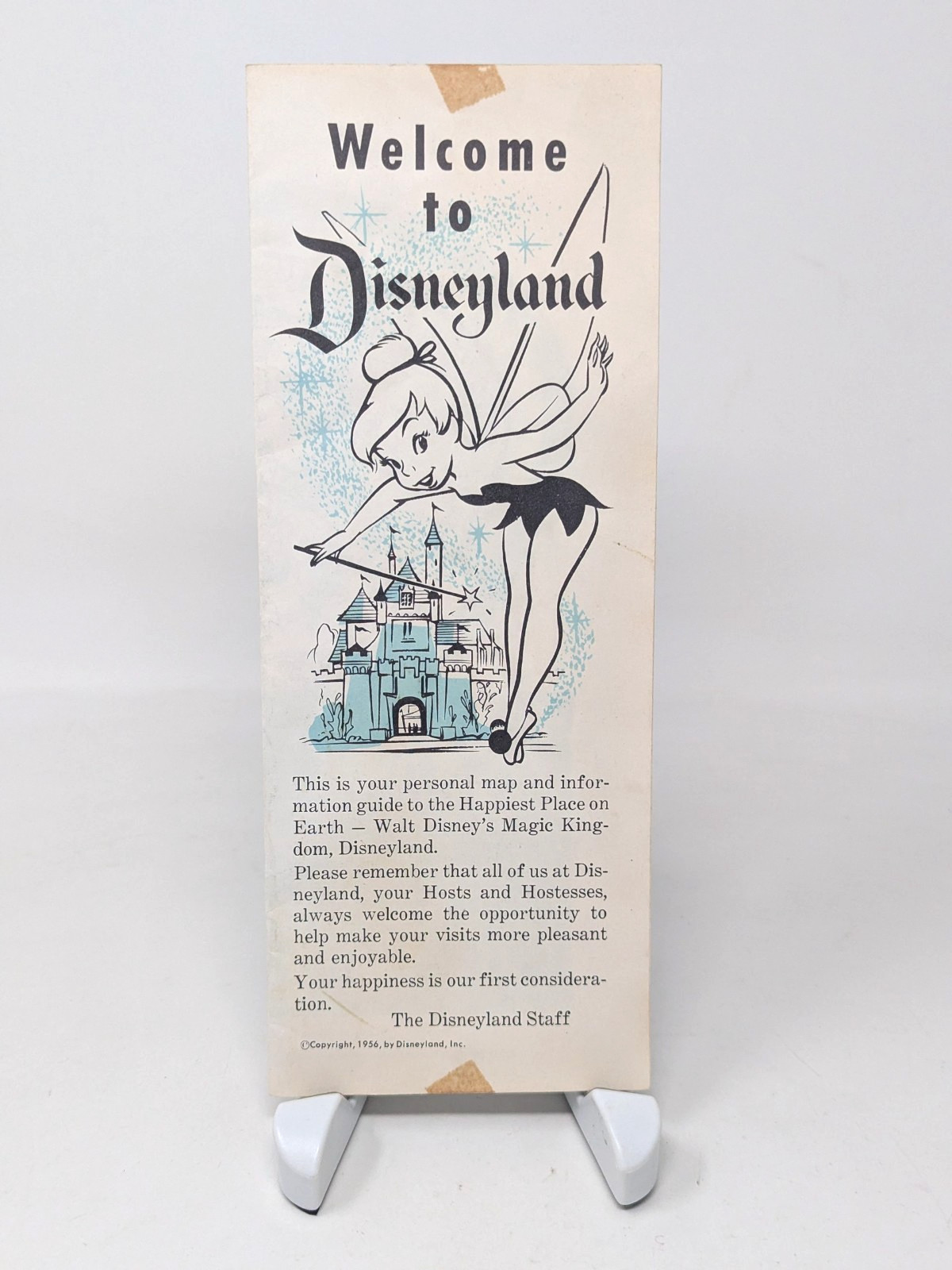 Welcome to Disneyland Guide Brochure Map Booklet 1956 Tinker Bell Vintage RARE Welcome to Disneyland Guide Brochure Map Booklet 1956 Tinker Bell Vintage RARE