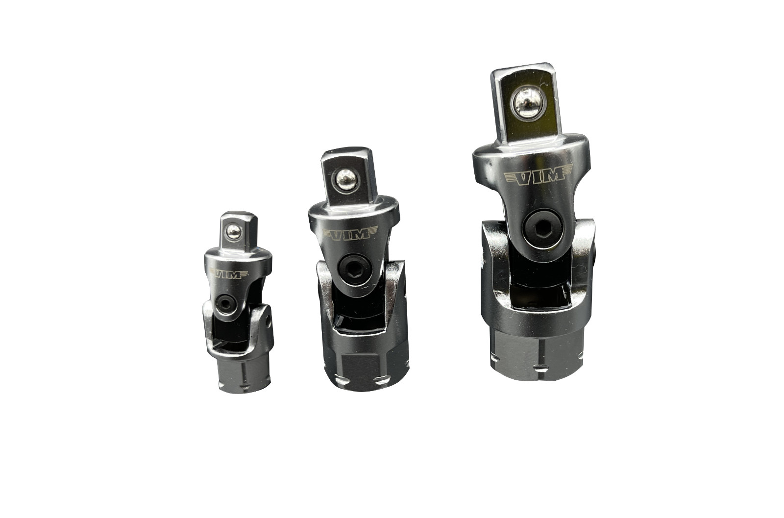 VIM Tool FFA100 3 Pc Firm Flex Dual Drive U-Joint Adapter Set Swivel Socket