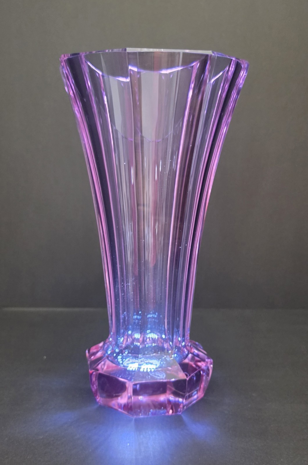 Moser Alexandrite Neodymium Glass Trumpet Vase, 11