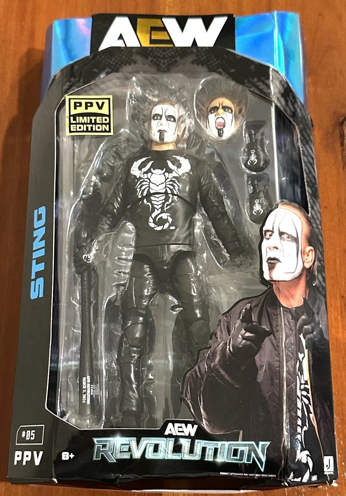 Sealed AEW Revolution Sting Wrestling Action Figure #05 PPV Ltd. Ed. Sealed AEW Revolution Sting Wrestling Action Figure #05 PPV Ltd. Ed.