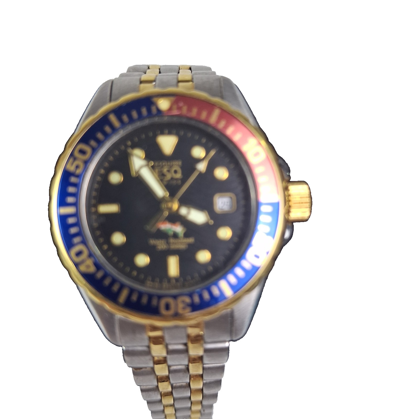 Vintage ESQ by Movado 200M Swiss Diver Two-Tone Quartz Men\'s Watch 100466