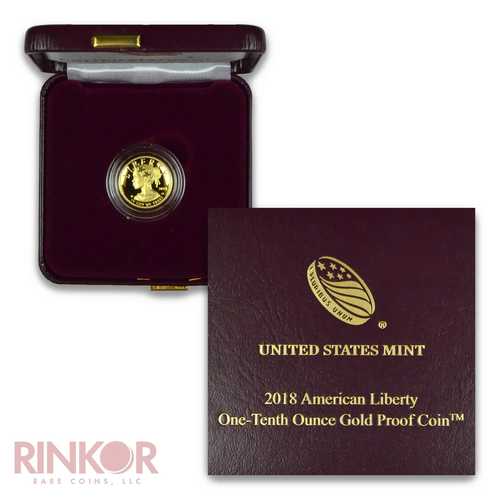 2018-W 1/10thoz American Liberty Gold High Relief Proof (Box and CoA)