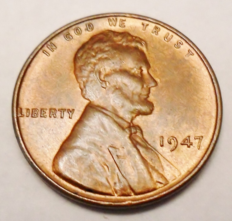 1947 P Lincoln Wheat Cent Penny / Coin AVE CIRCULATED **FREE SHIPPING**