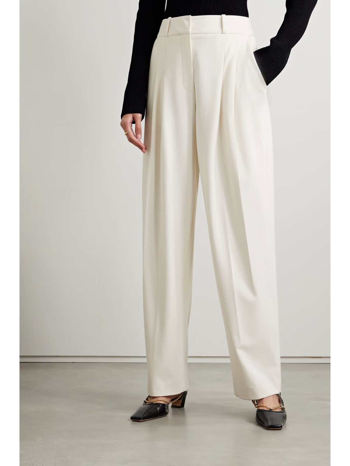NWT $498 VERONICA BEARD Lagarde pleated crepe wide-leg pants NWT $498 VERONICA BEARD Lagarde pleated crepe wide-leg pants