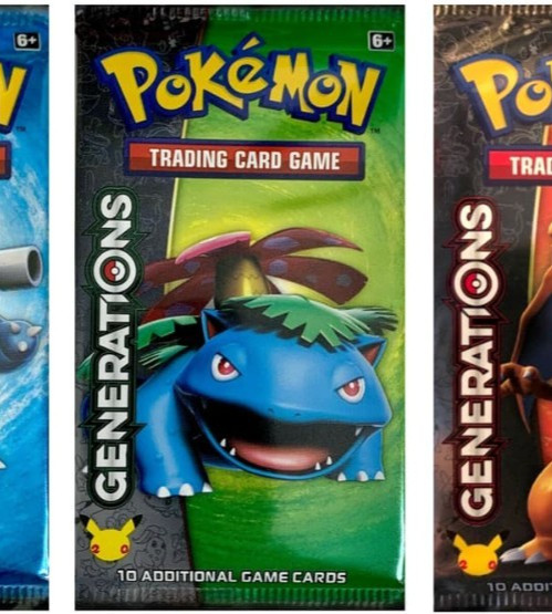 2016 Pokemon Card Game (TCG) - GENERATIONS SET - Empty Booster Packs - NO CARDS