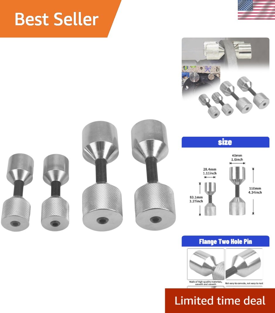 High-Quality 4-Piece Stainless Steel Two Hole Alignment Pins - 1-1/8\