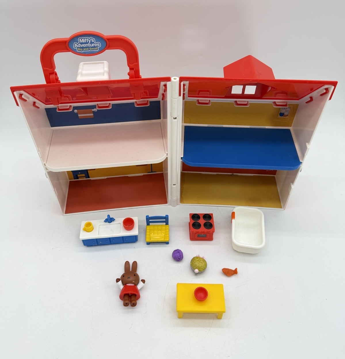 Miffy\'s Adventures Big and Small Carry Folding House Playset Rabbit W/ Extras