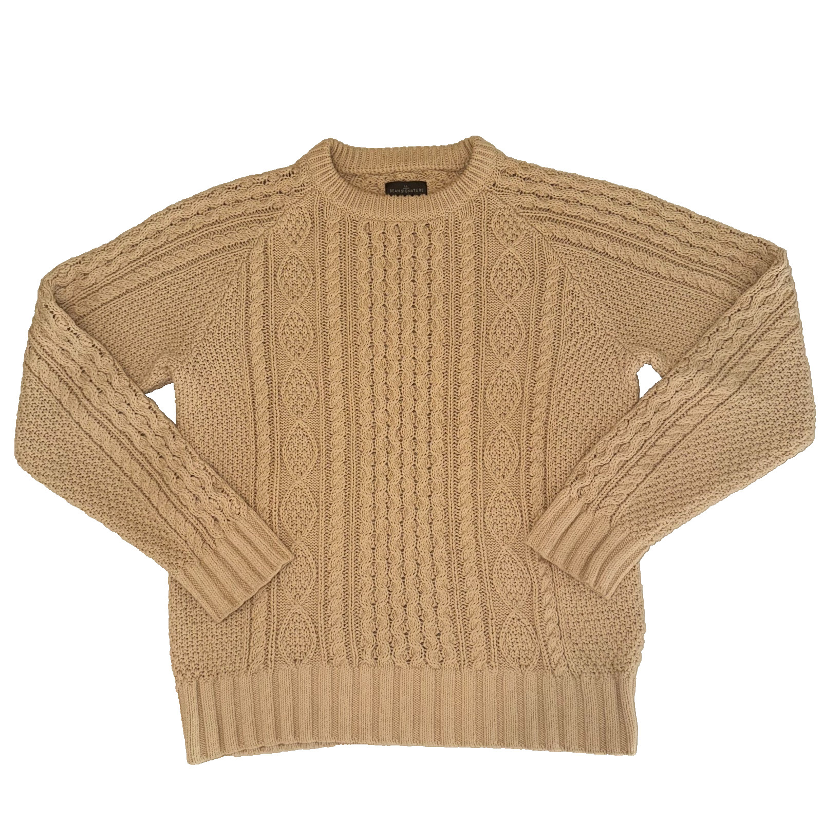 VTG LL Bean Mens Fisherman Ivory Cable Knit Pullover Sweater Size Medium NWOT VTG LL Bean Mens Fisherman Ivory Cable Knit Pullover Sweater Size Medium NWOT