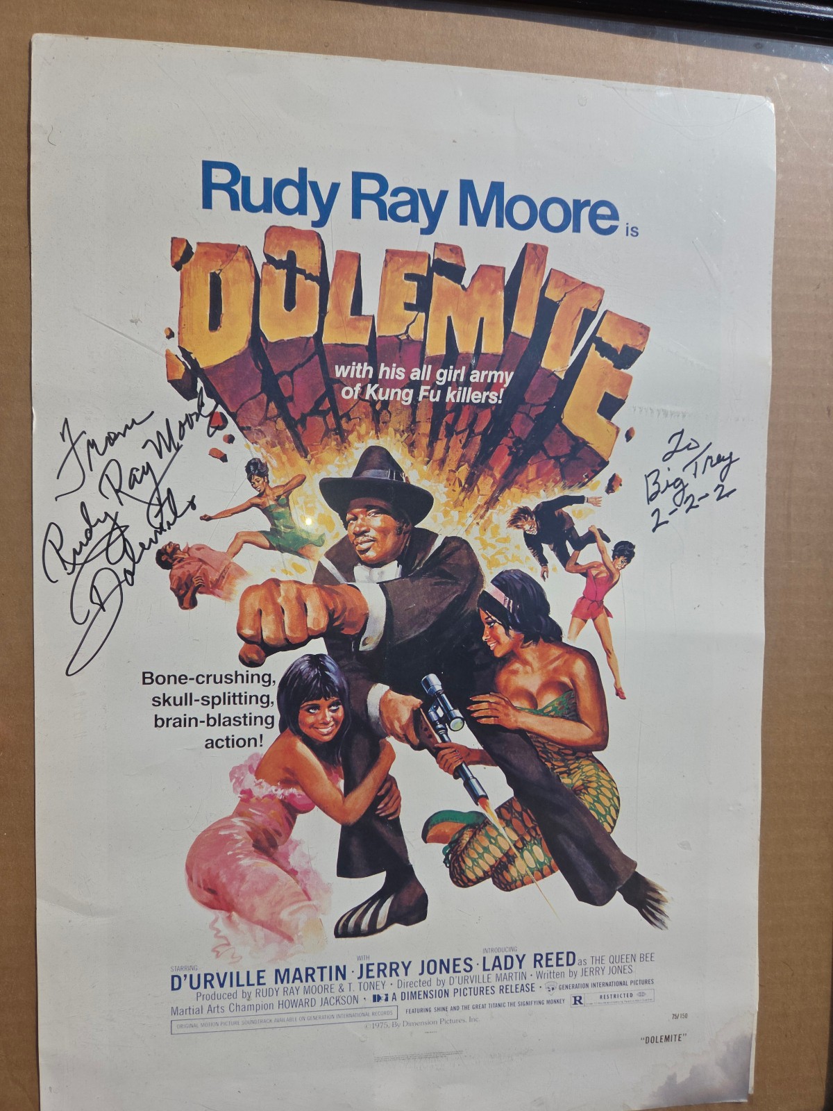 RARE SIGNED Rudy Ray Moore \
