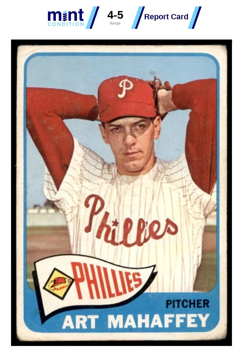 1965 TOPPS ART MAHAFFEY 446 EX MCG 5 BASEBALL PHILADELPHIA PHILLIES