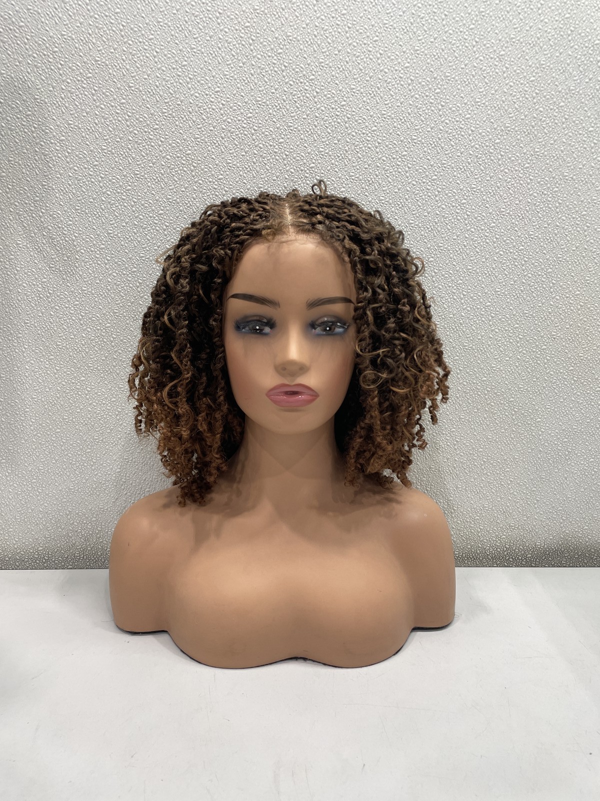 Frodio Veralux Fiber Micro Twist Curly Dreadlock Lace Front Glueless Wig, 12\
