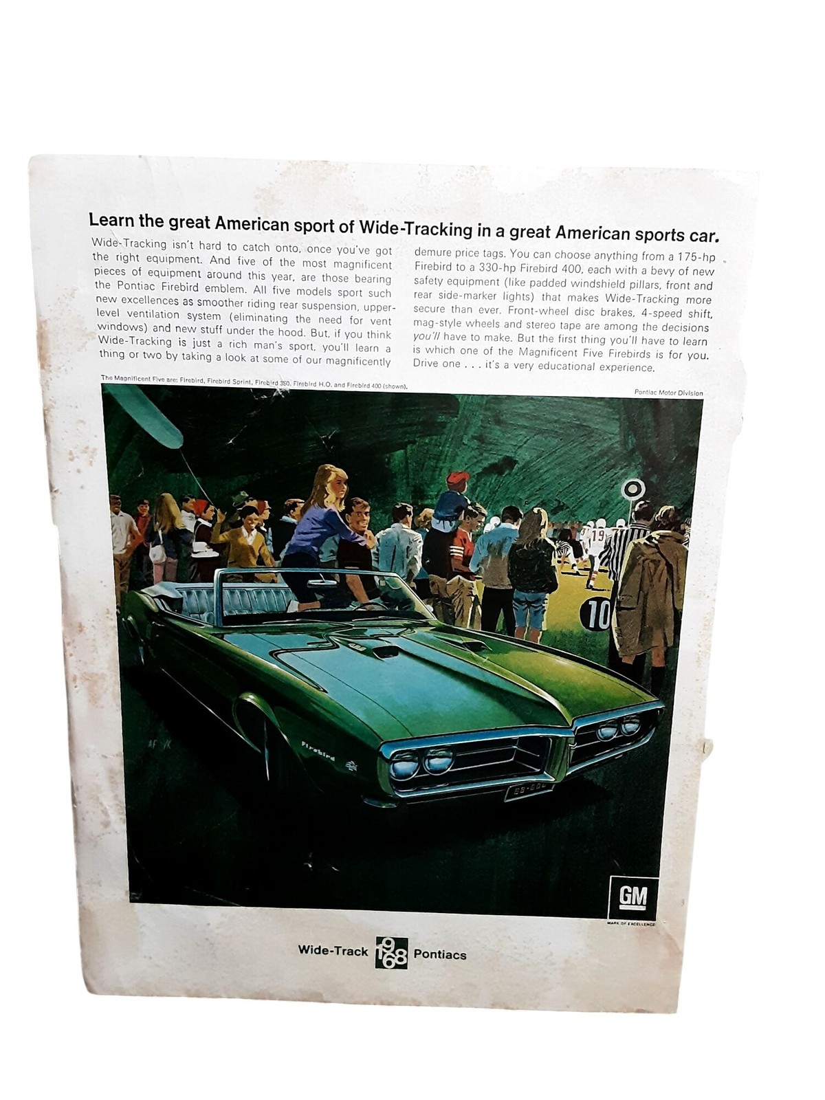 1967 Pontiac Firebird Sprint 400 H.O. Wide-Track GM Print Advertisement
