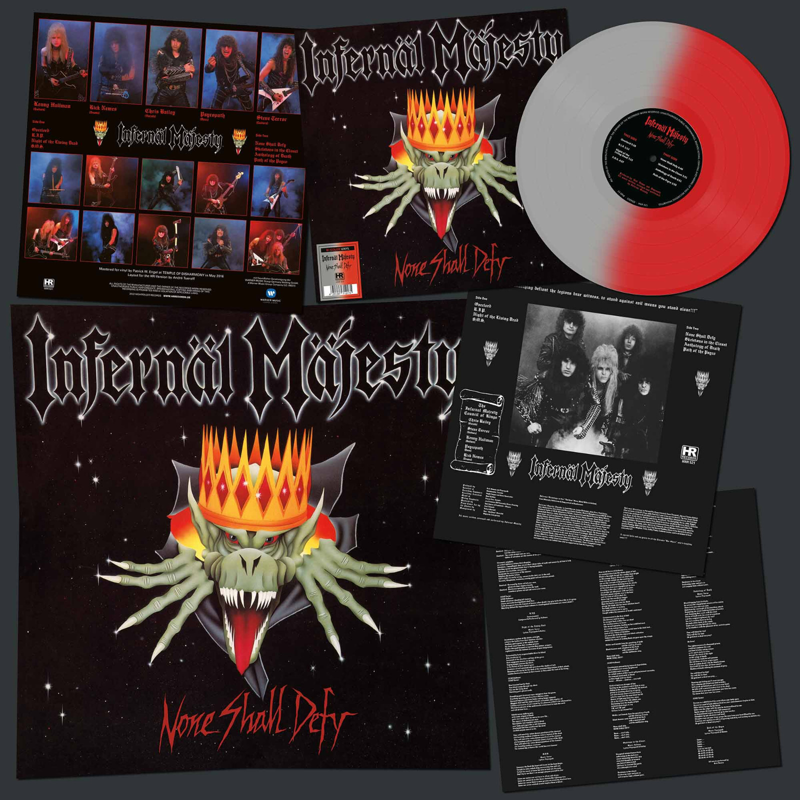 INFERNAL MAJESTY - NONE SHALL DEFY, 2022 EU BI-COLOR vinyl LP, 300 COPIES NEW