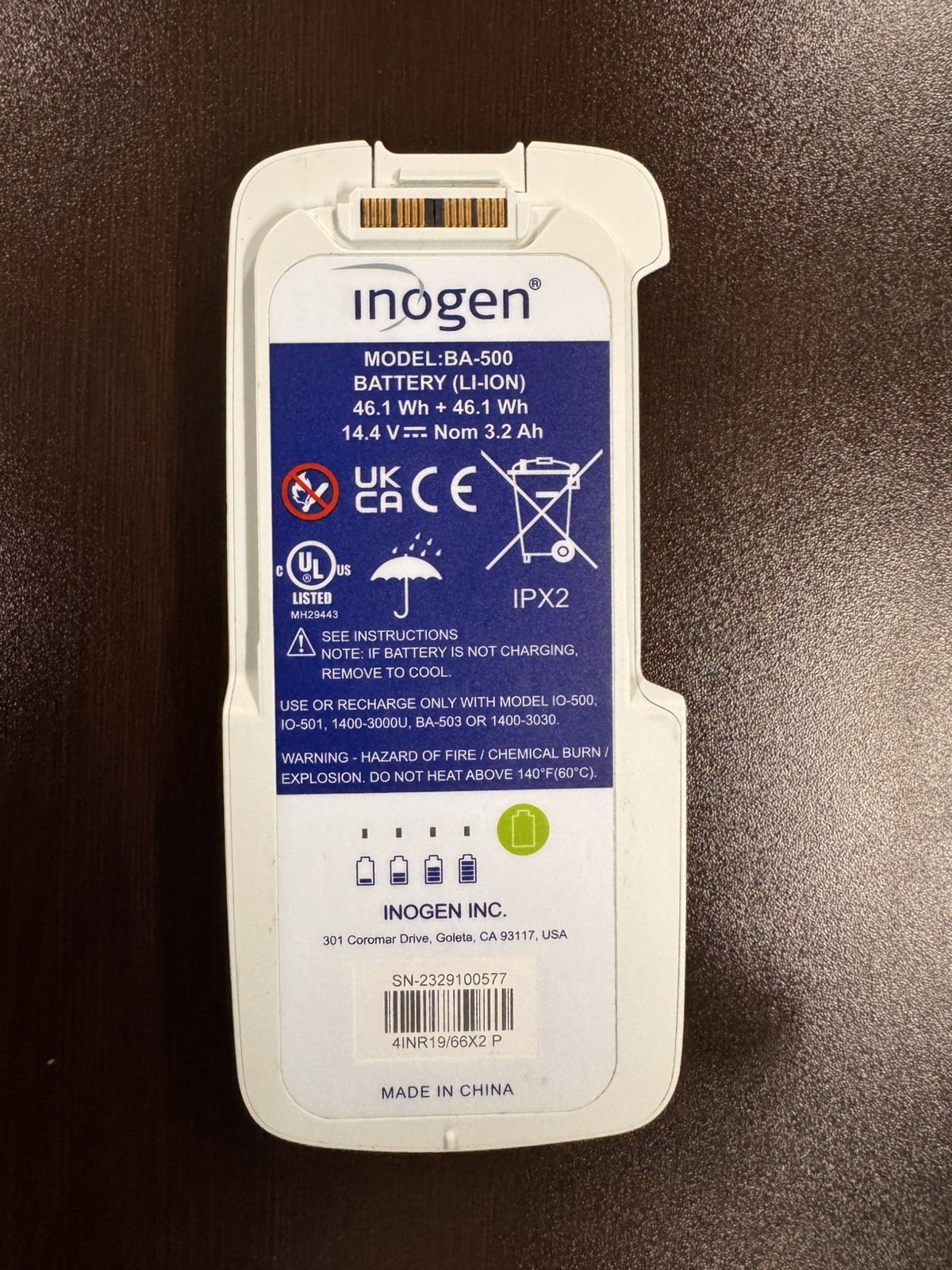 Inogen G5 / Rove 6 8-Cell Standard Battery BA-500 Genuine Tested Working Inogen G5 / Rove 6 8-Cell Standard Battery BA-500 Genuine Tested Working