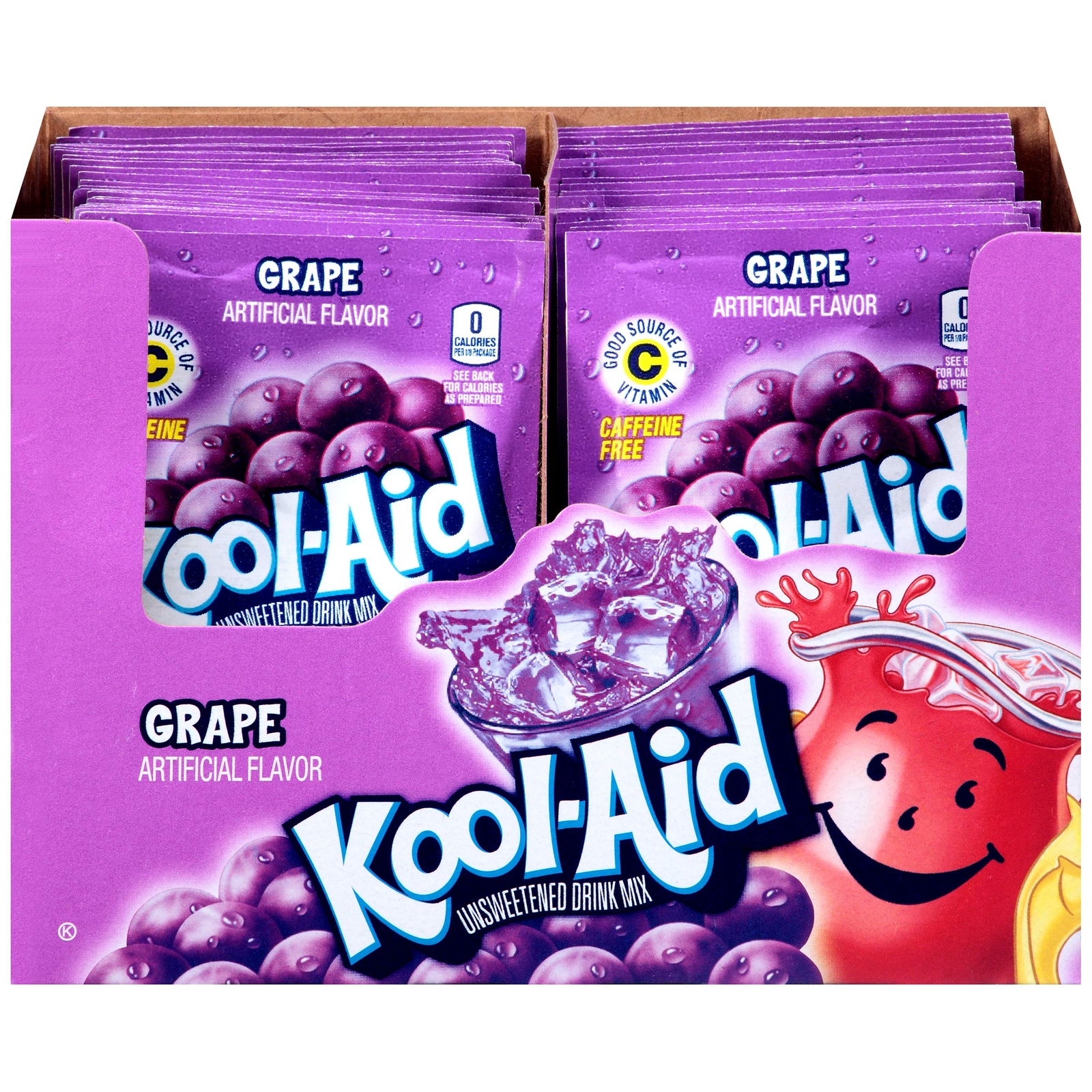 Kool-Aid GRAPE Flavored Unsweetened Caffeine Free Drink Mix, (Pack of 48) Kool-Aid GRAPE Flavored Unsweetened Caffeine Free Drink Mix, (Pack of 48)
