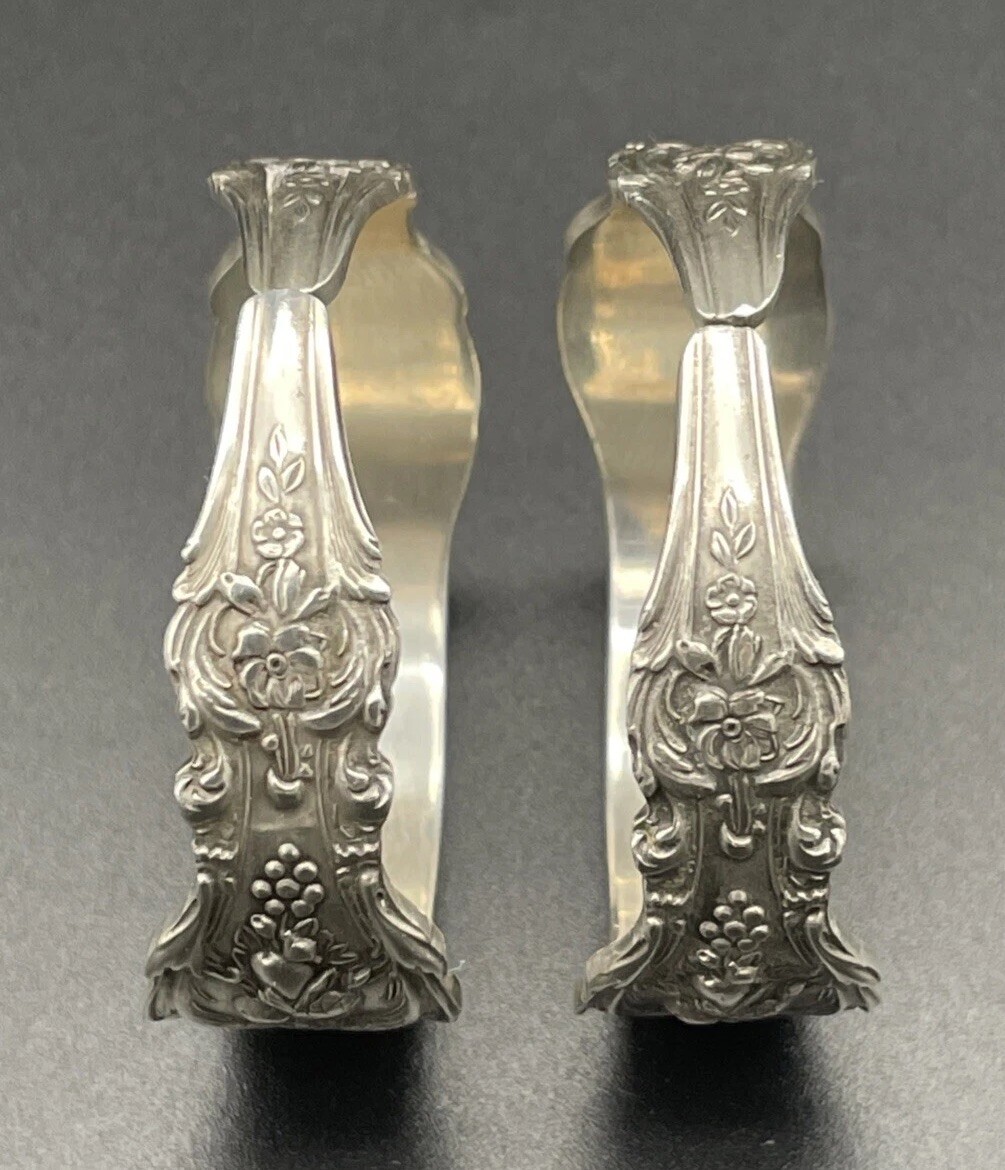 Pair Francis 1st Reed & Barton Sterling Silver Napkin Rings No Monograms Pair Francis 1st Reed & Barton Sterling Silver Napkin Rings No Monograms