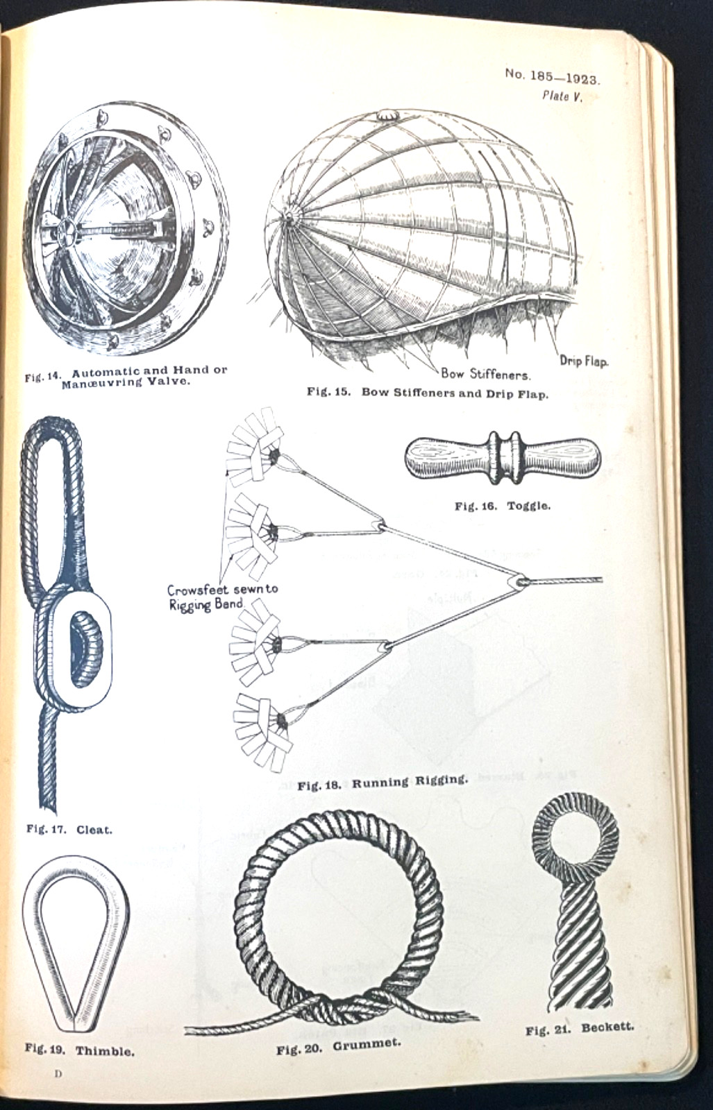 1923 British Aeronautical Glossary Aviation Aircraft Airplane Engines Illust\'d