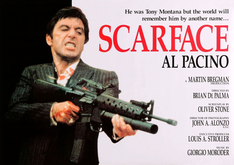 Scarface Rolled Filmscore poster 24x34 Tony Montana Al Pacino DePalma New Sealed