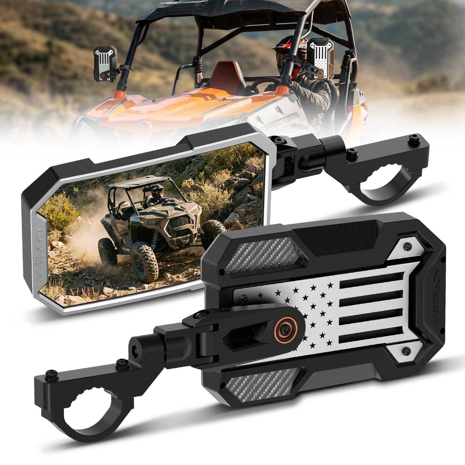 2X NOVSIGHT UTV Side Mirrors Side View UTV Mirrors for 1.5