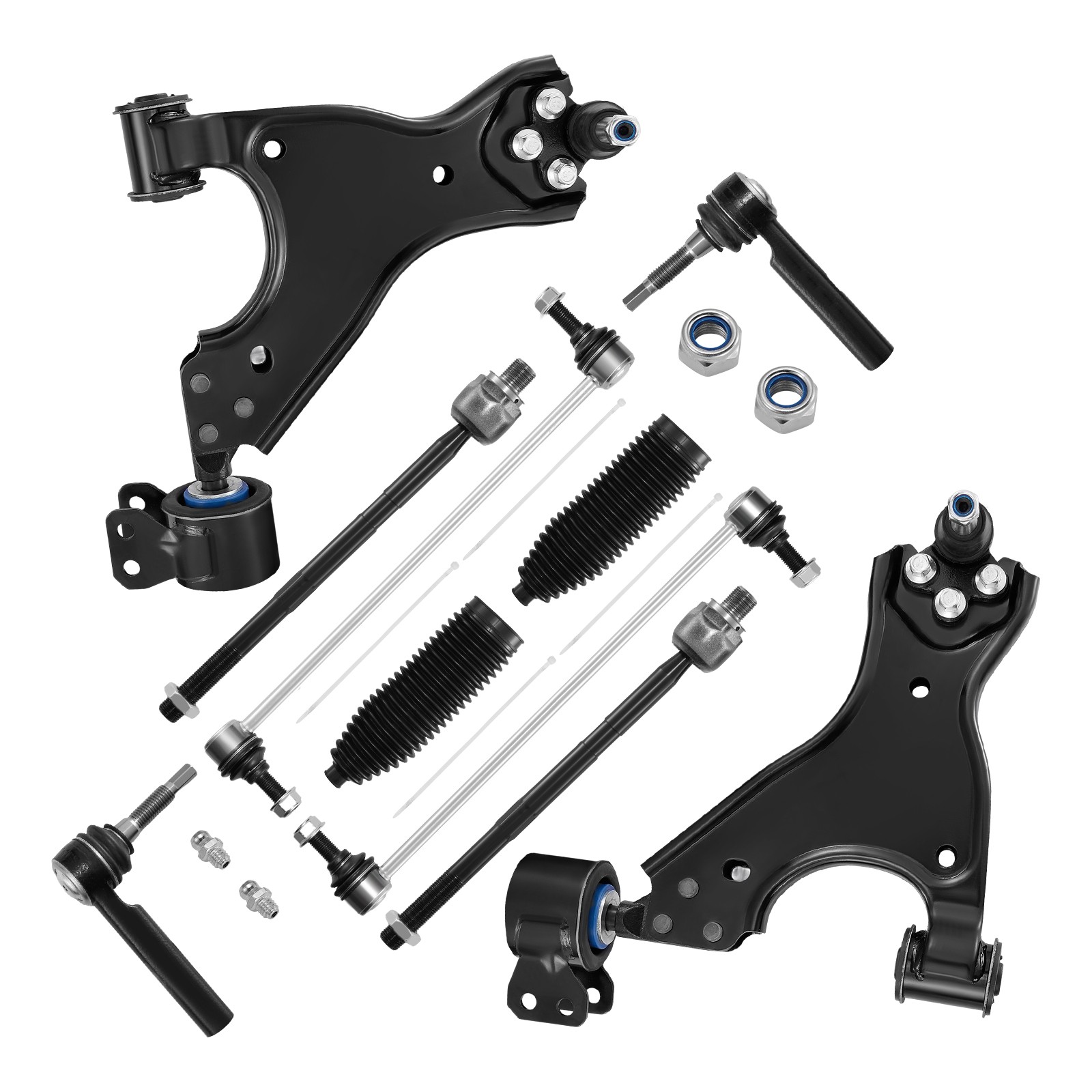 Fit For 2007-2016 GMC Acadia 3.6L Front Lower Control Arm Tie Rod Suspension Kit Fit For 2007-2016 GMC Acadia 3.6L Front Lower Control Arm Tie Rod Suspension Kit