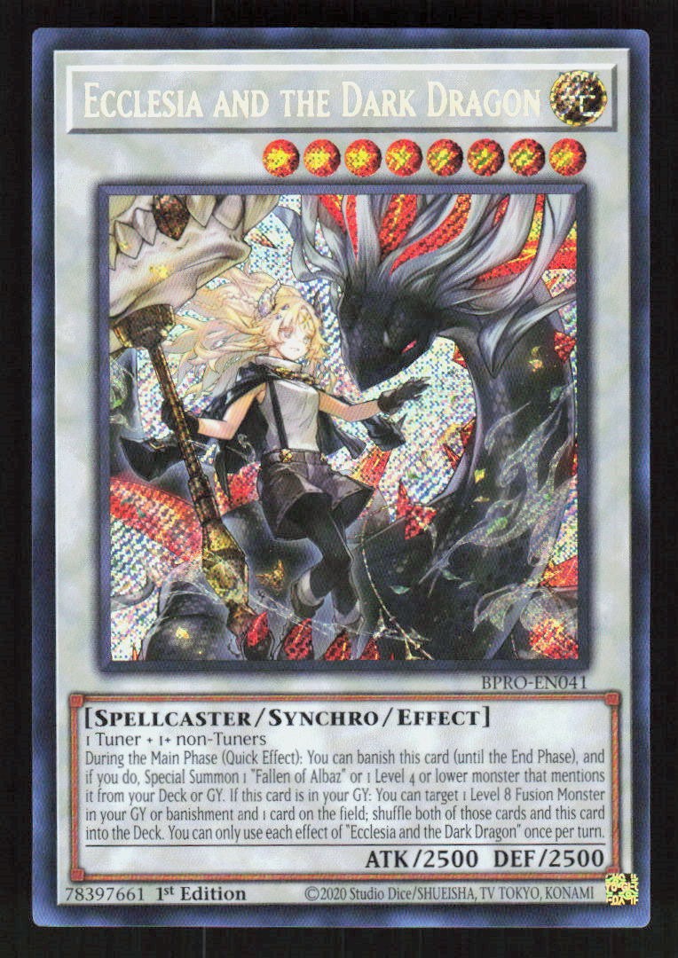 Yu-Gi-Oh Ecclesia and the Dark Dragon BPRO-EN041 1st Secret Burst Protocol (NM)