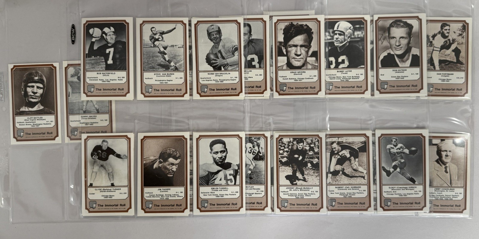 1974 Fleer Hall of Fame Complete 50 Card Set