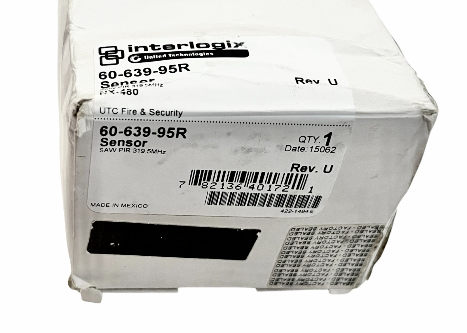 Interlogix 60-639-95R Sensor NX-480 NSAW PIR 319 5MHz