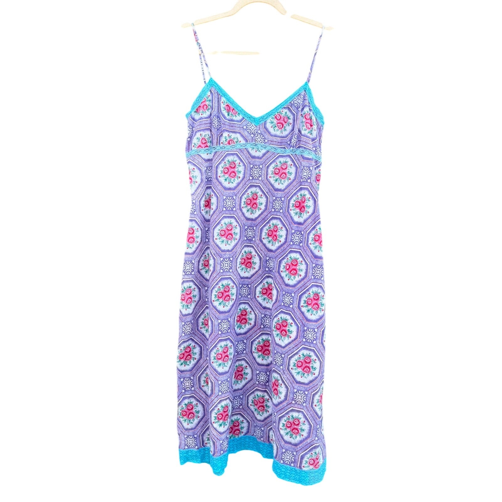 Dosa Lavender Cotton Floral Slip Midi Dress 3 Large L Dosa Lavender Cotton Floral Slip Midi Dress 3 Large L