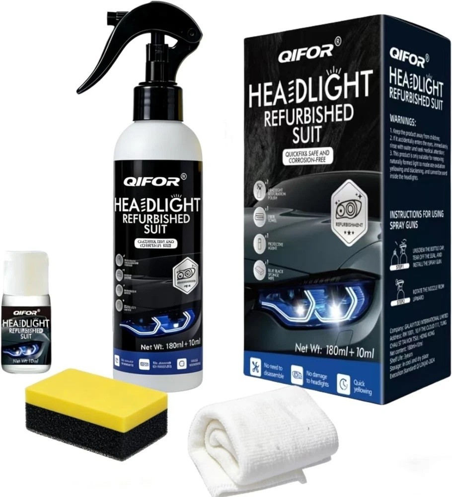 QIFOR Automotive Headlight Restoration kit,Oxidized and yellowed Automotive...