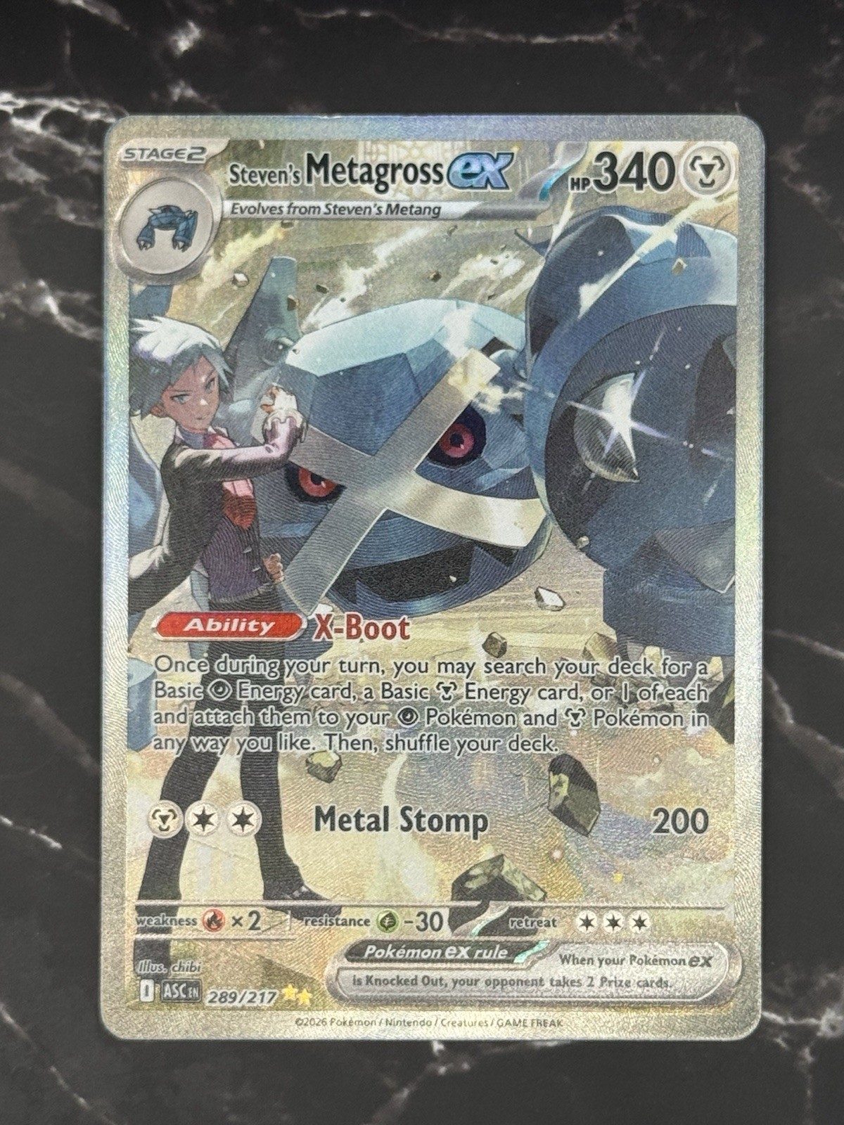 Steven\'s Metagross ex Pokemon Ascended Heroes 289/217 Steven\'s Metagross ex Pokemon Ascended Heroes 289/217