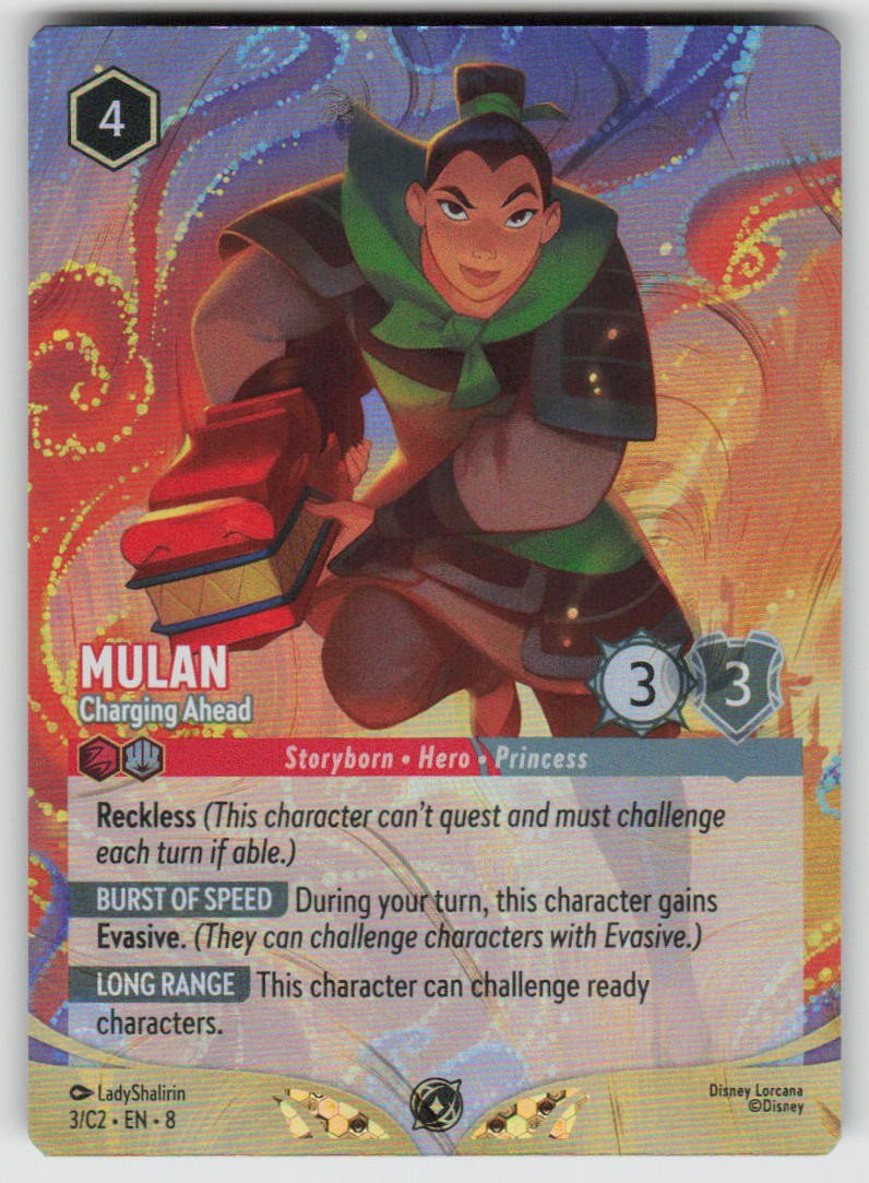 Mulan - Charging Ahead (Foil) Holofoil P Disney Lorcana Prom... 3 Lorcana TCG NM