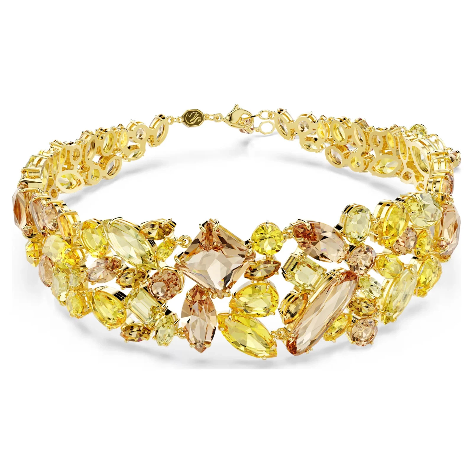 Swarovski Gema choker Mixed cuts, Yellow, Gold-tone plated New Swarovski Gema choker Mixed cuts, Yellow, Gold-tone plated New