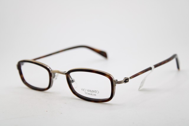 NEW KIO YAMATO KT-395U COL. 71 HAVANA GOLD TITANIUM AUTHENTIC EYEGLASSES 49-20