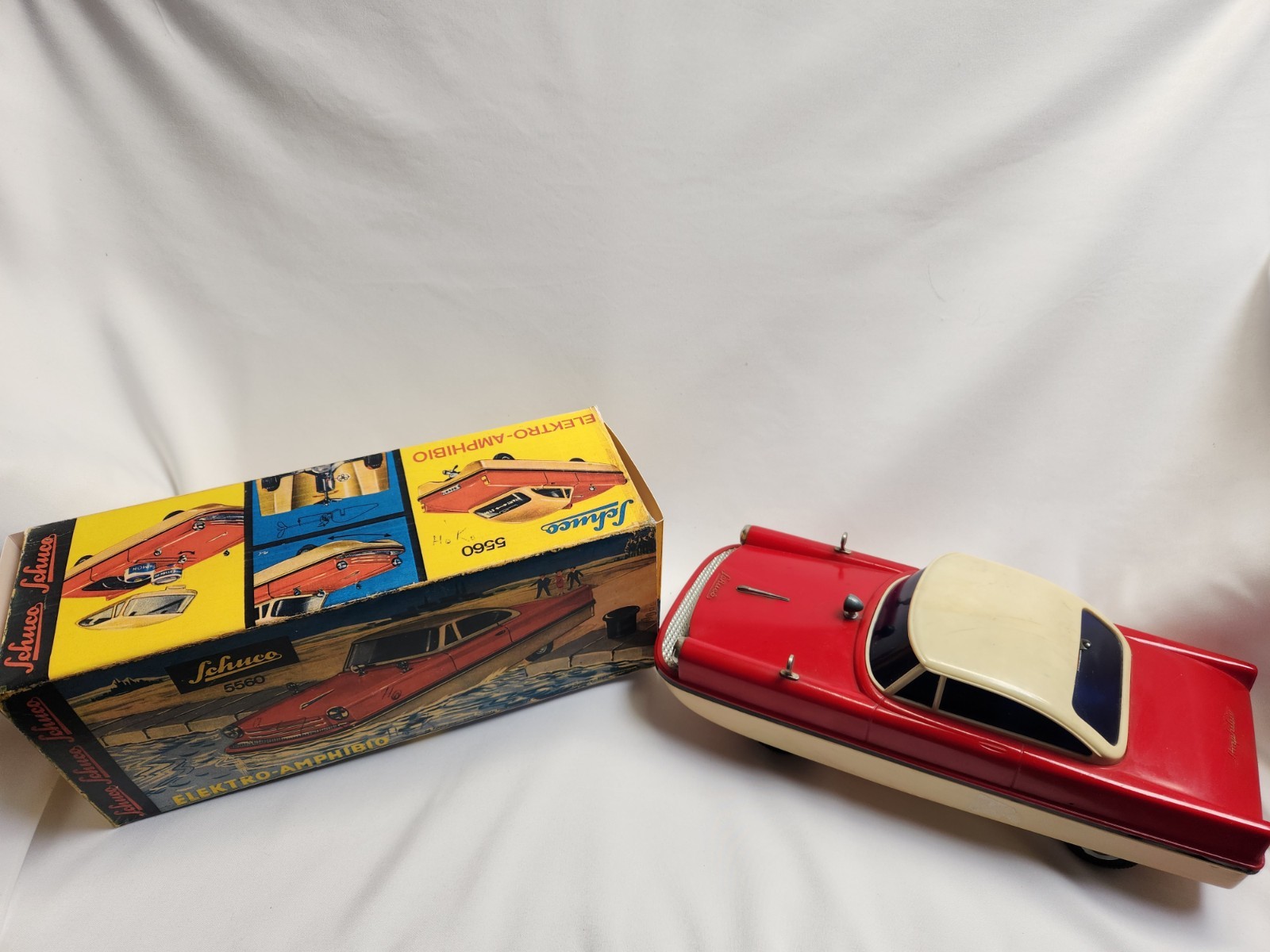 VINTAGE AND RARE 1960s SCHUCO VINTAGE ELEKTRO AMPHIBIO 5560 with BOX WORKS