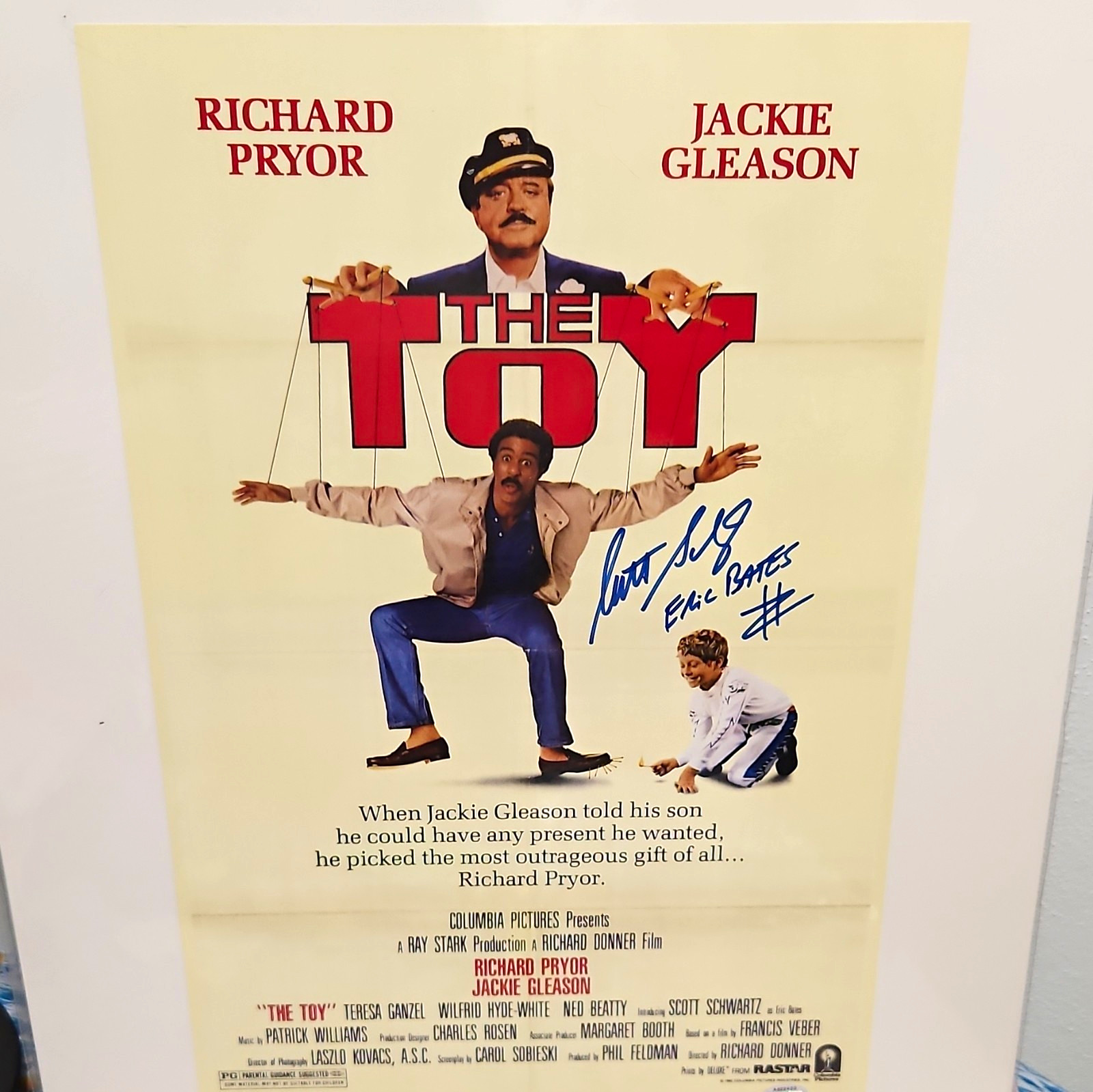 The Toy Original 11x17 Poster Signed by Eric Bates, Schwartz Sports Auth